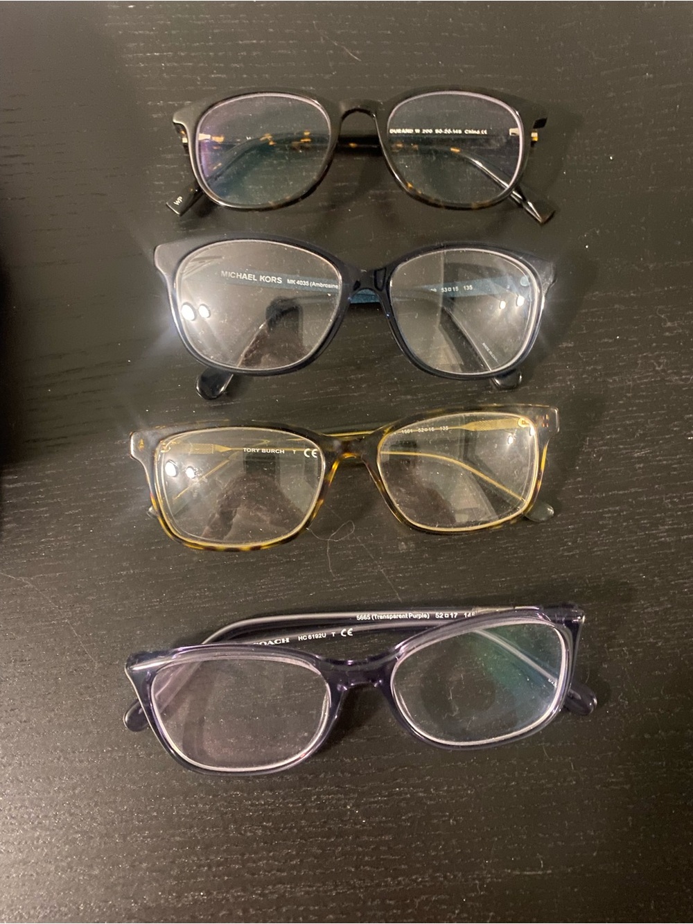 Set Of 4 Women’s Rx Glasses Frames Coach Tory Burch Michael Kors Warby Parker